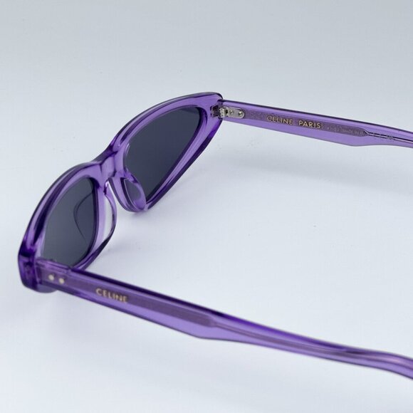 Celine CL40231I 81Y BRAND NEW Sunglasses Transparent Violet Geometric Women - Picture 9 of 11